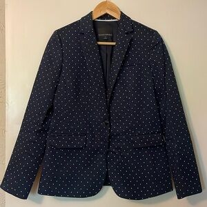Banana Republic Navy Polka Dot Blazer